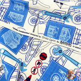 Selvage of Under Construction fabric, by Greta Lynn for Kanvas Benartex