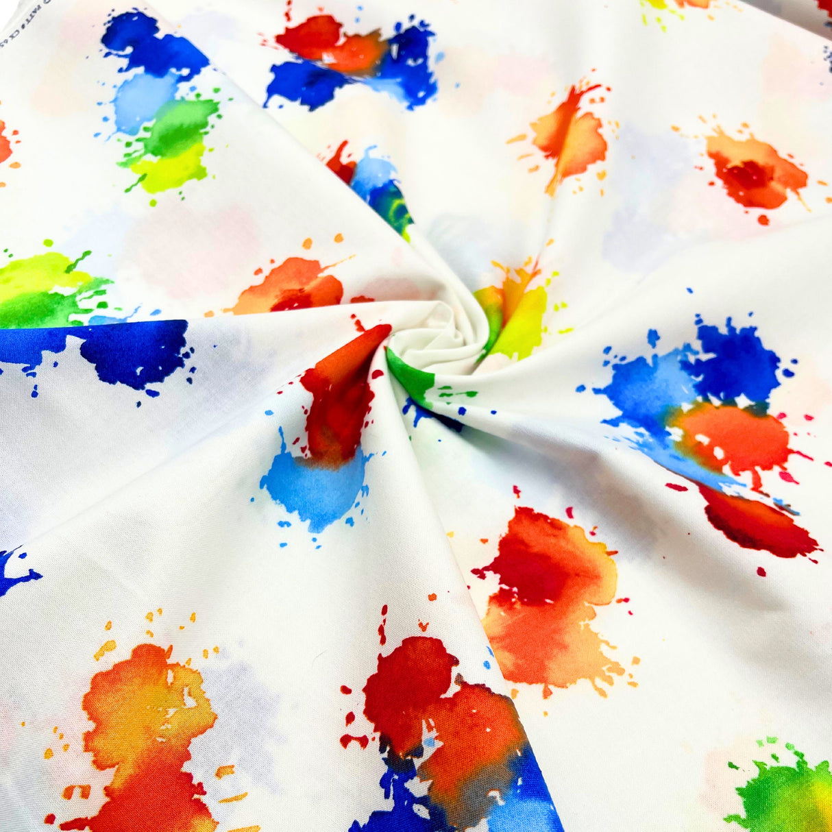 Painterly , paint splatter fabric