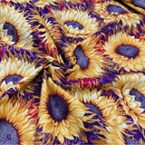 Here Comes the Sun: Large Sunflower Quilting Fabric by Benartex BT2970M.66