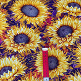 Here Comes the Sun: Large Sunflower Quilting Fabric by Benartex BT2970M.66