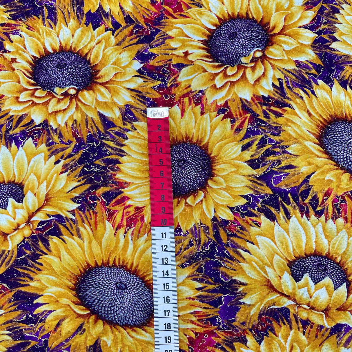 Here Comes the Sun: Large Sunflower Quilting Fabric by Benartex BT2970M.66