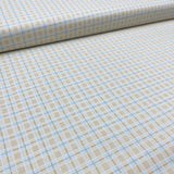 Peaceful Garden Lattice Fabric in Taupe & Blue by Mary Jane Carey | Henry Glass Quilting Fabric