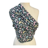 Butterfly Folly Fabric: Multi-Coloured Butterflies on Charcoal - Michael Miller