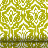 Ikat Damask Fabric, Cotton Quilting, green leaf by Michael Miller MM-PS6450/Leaf