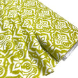 Ikat Damask Fabric, Cotton Quilting, green leaf by Michael Miller MM-PS6450/Leaf