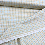 Peaceful Garden Lattice Fabric in Taupe & Blue by Mary Jane Carey | Henry Glass Quilting Fabric