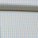 Peaceful Garden Lattice Fabric in Taupe & Blue by Mary Jane Carey | Henry Glass Quilting Fabric