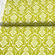 Ikat Damask Fabric, Cotton Quilting, green leaf by Michael Miller MM-PS6450/Leaf