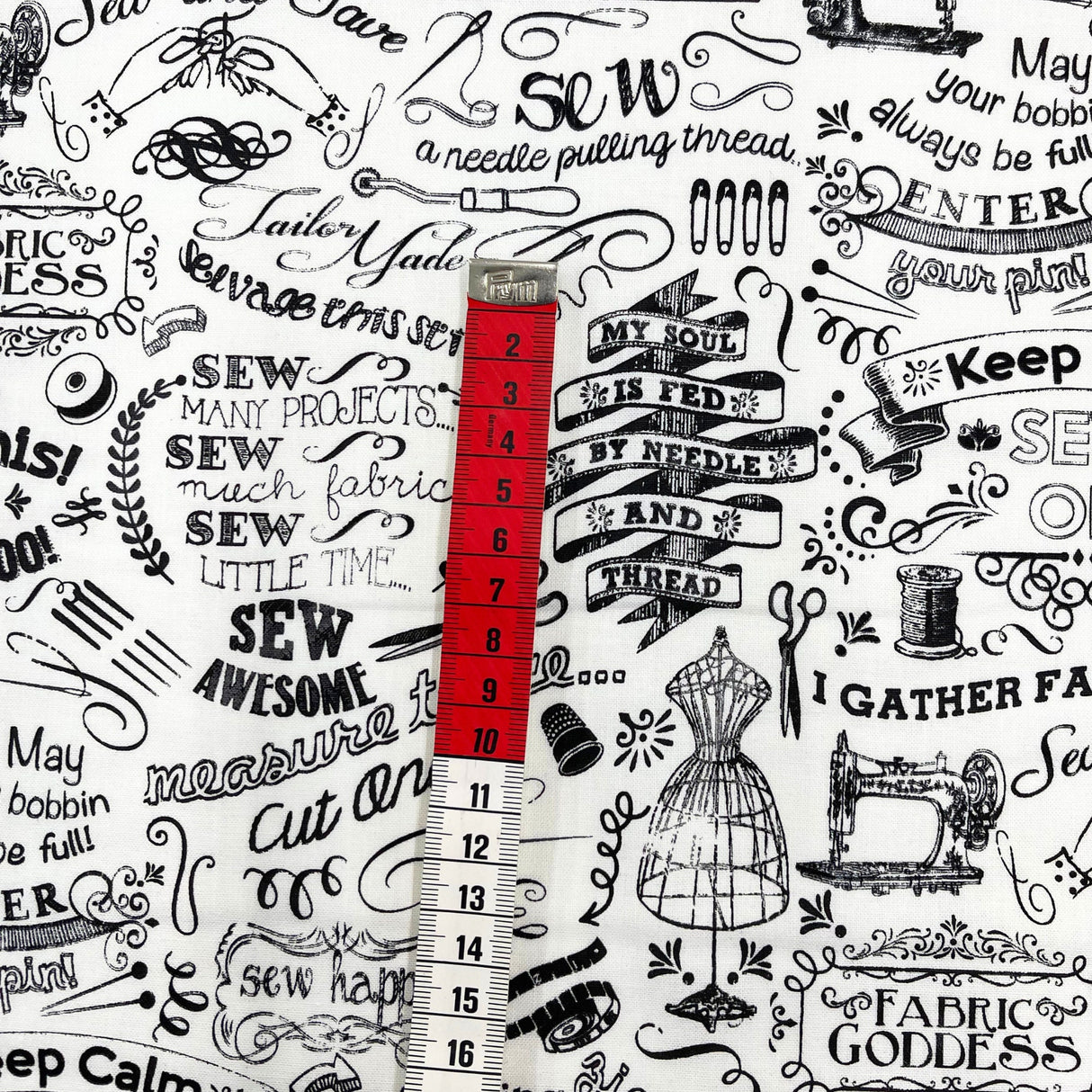 Sewing Words Fabric by Timeless Treasures, Cotton Quilting, Gail C3417