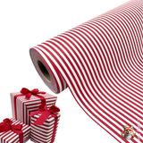 Red Candy Stripe Gift Wrapping Paper - 80gsm | 60cm Wide