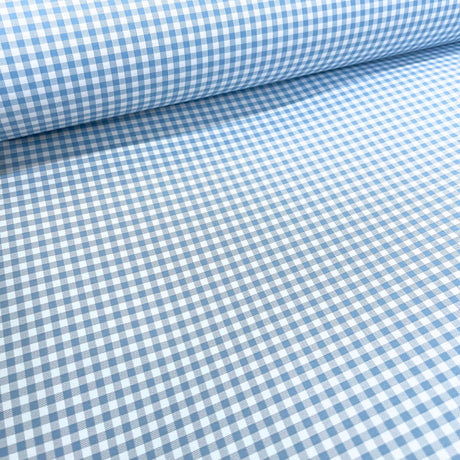 Eco-Friendly Gingham French Blue Gift Wrapping Paper - 80gsm, 60cm Wide