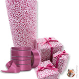 Pink Posy Floral Gift Wrapping Paper Cottagecore Valentines Gift paper - Elegant 80gsm Wrap Solutions