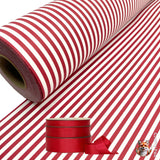 Red Candy Stripe Gift Wrapping Paper - 80gsm | 60cm Wide