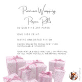 Pink Posy Floral Gift Wrapping Paper Cottagecore Valentines Gift paper - Elegant 80gsm Wrap Solutions