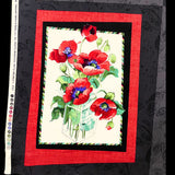 Fresh Cut Poppies Panel Fabric by Michele D' Amore | Timeless Treasures TT4723-PANEL
