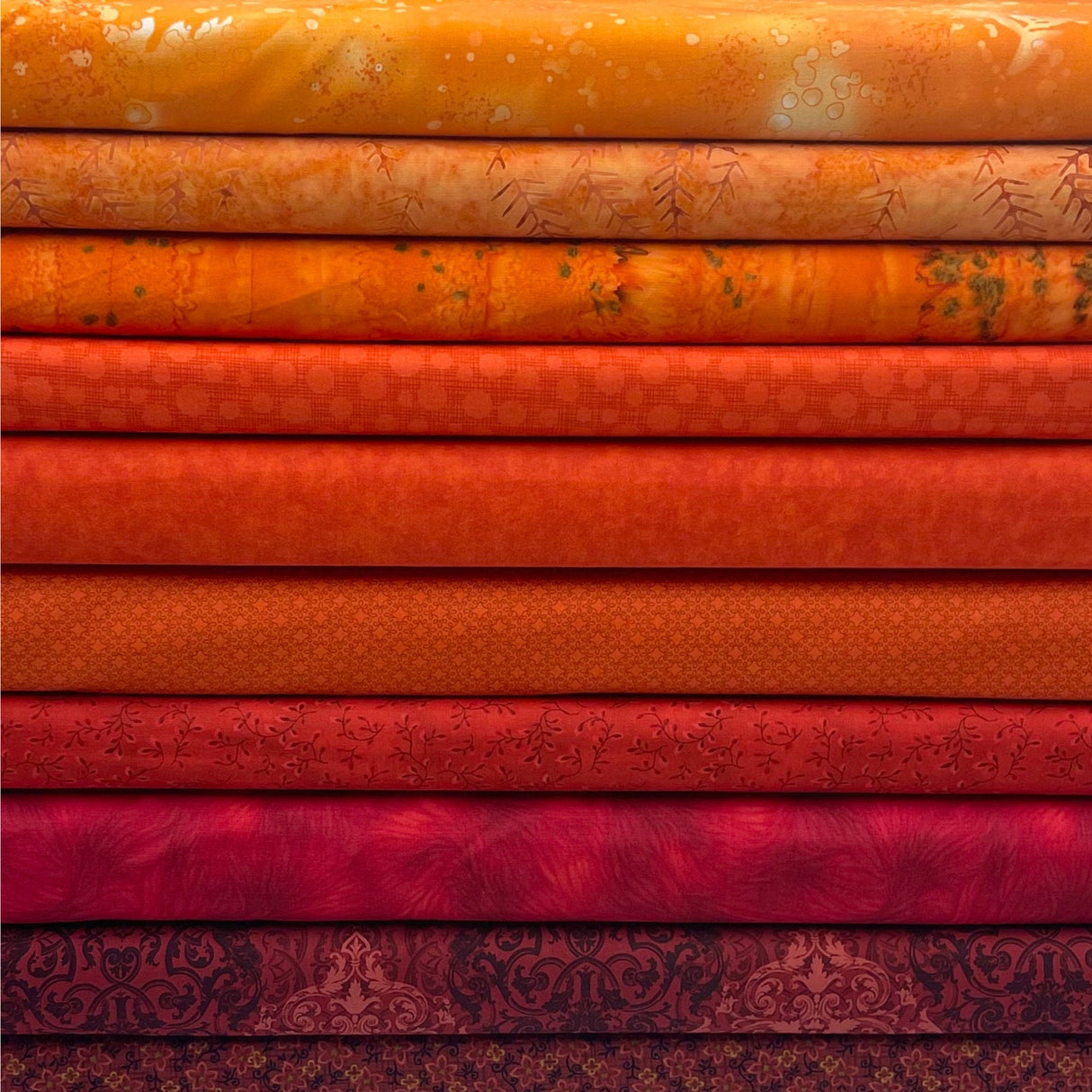 Fall Fat Quarter Fabric Bundle - DIY Fall Shades Quilters Gift