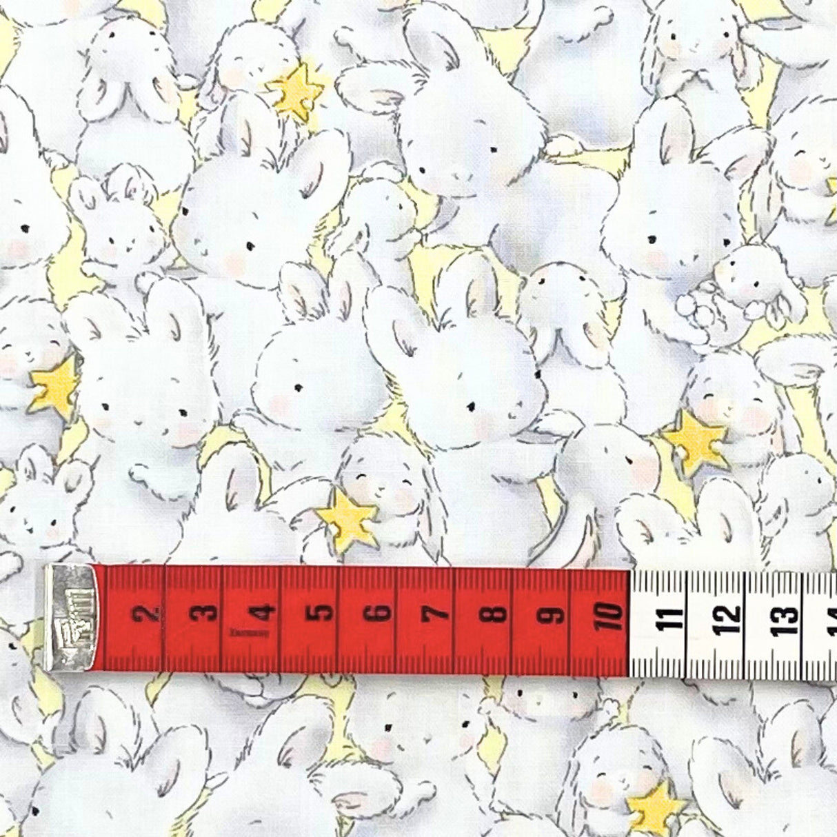 Bunnies with Baby & Yellow Stars Fabric – Bunnies by the Bay by designer Timeless Treasures SKU:C6492