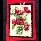 Fresh Cut Poppies Panel Fabric by Michele D' Amore | Timeless Treasures TT4723-PANEL