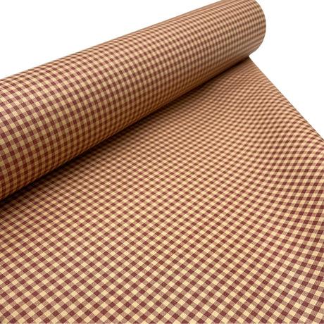 Gingham Spice Red Gift Wrap Paper 80gsm | Eco-Friendly Wrapping Paper 60cm Wide