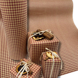 Gingham Spice Red Gift Wrap Paper 80gsm | Eco-Friendly Wrapping Paper 60cm Wide