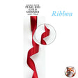 Pearl Red Gold Shimmer 25mm double satin ribbon for Christmas gift wrapping