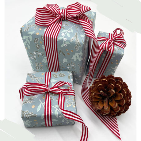 Foliage Slate Green Gift Wrapping Paper | Eco-Friendly Holiday Wrap