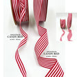 Ribbon Grosgrain, Red White Stripe double sided Red, Navy, Candy Cane Stripe, Gift wrapping, Christmas Decorations