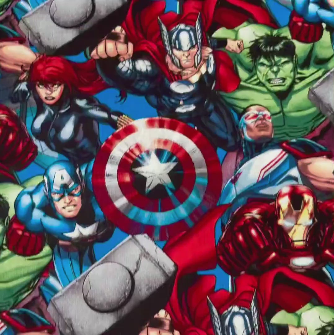 Packed Avengers, Cotton Quilting Marvel fabric by Springs Creative SP-CP65606multi