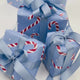 Candy Cane French Blue Gift Wrapping Paper – 80gsm, 60cm Wide