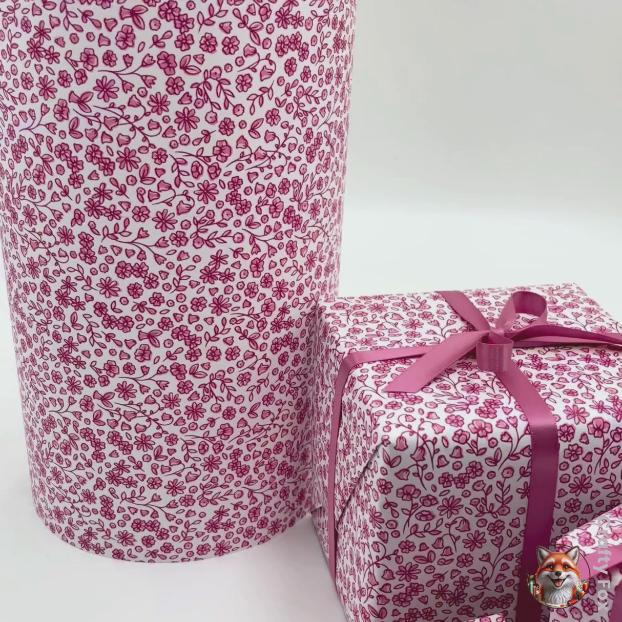 Pink Posy Floral Gift Wrapping Paper – 80gsm 60cm Wide