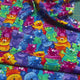 Cats Bright fabric Multi Gail Cheshire Cats Purple Green Orange Pink Timeless Treasure TT-C9327