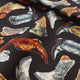 Cowboy Boots Black Fabric, Cotton Quilting Fabric, Timeless Treasures TT-C6307.Black