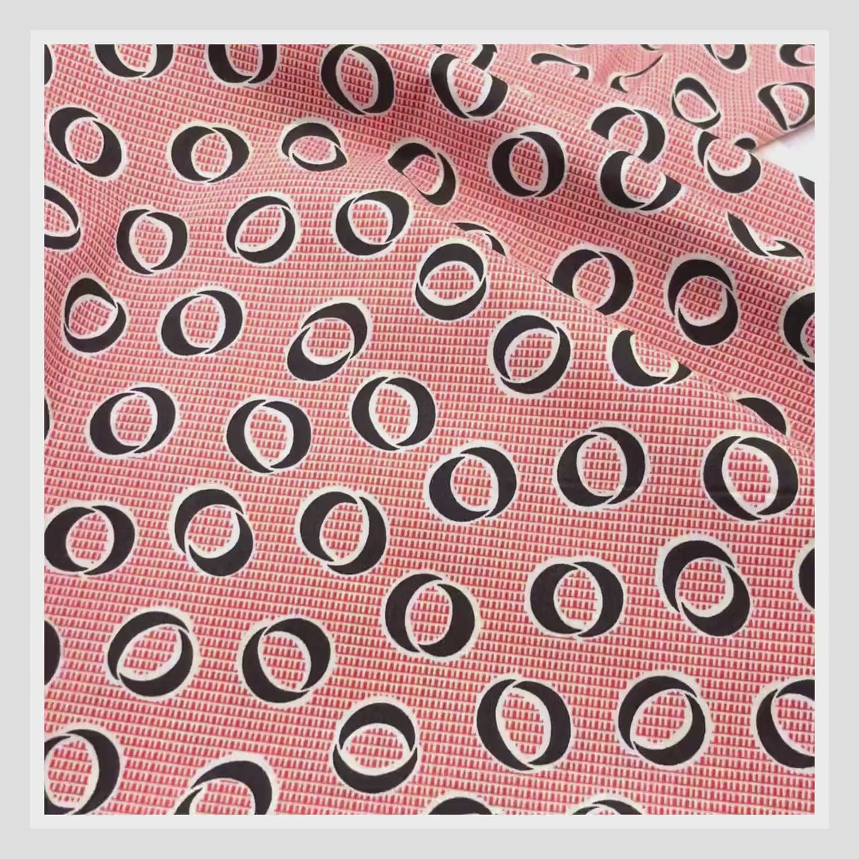 Calligraphy Circle, Black, Carnelian Orange Cotton Quilting fabric Geometric, FreeSpirit FS-PWDS048