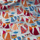 Fox Fabric Blue Orange Red Animal Quilting fabric Fun Timeless Treasure TT-C3804-Blue