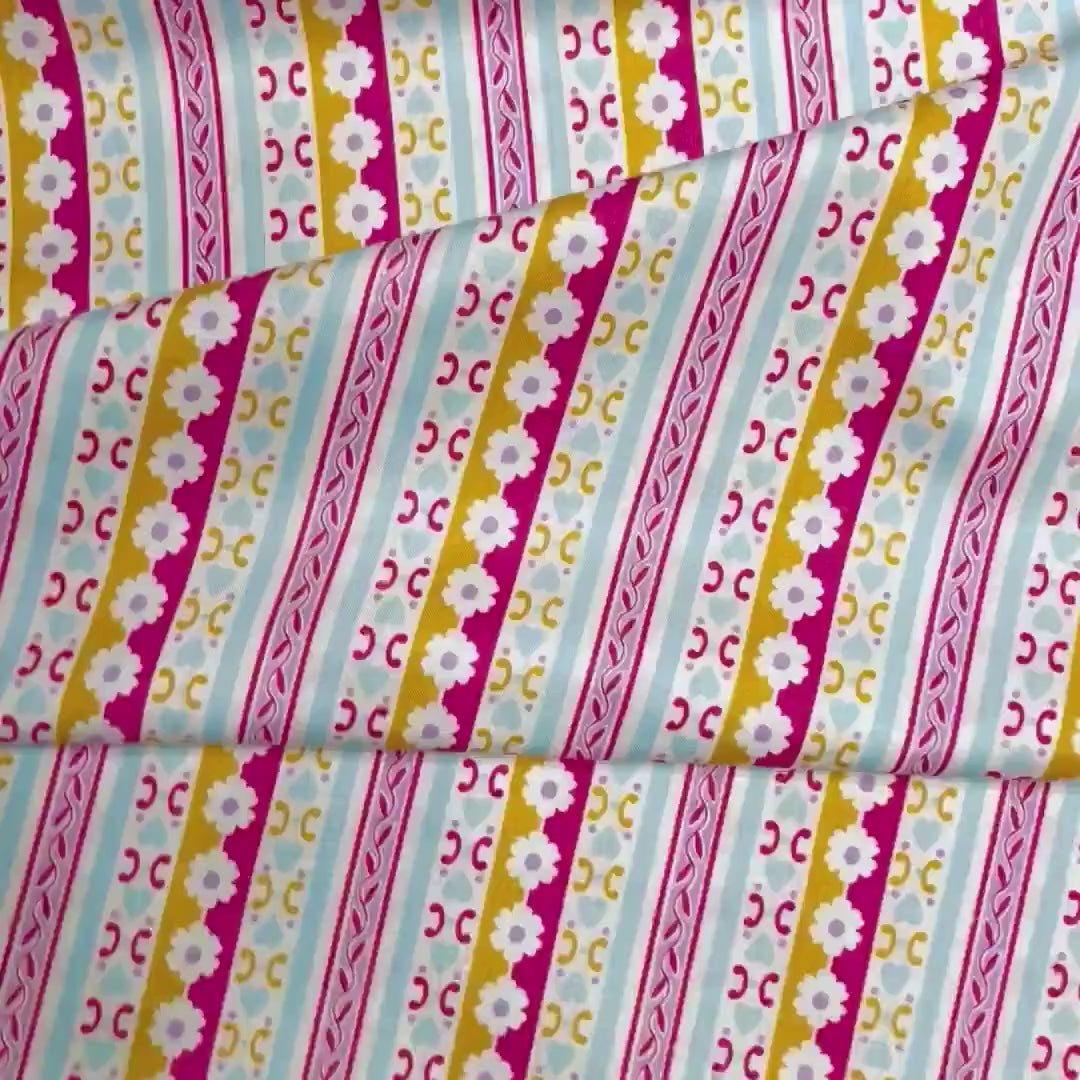 Jennifer Paganelli fabric Circa Bradley Fabric Martha Quilting Crafting Rose Multi fabric 100% Cotton fabric PWJP074-Rose