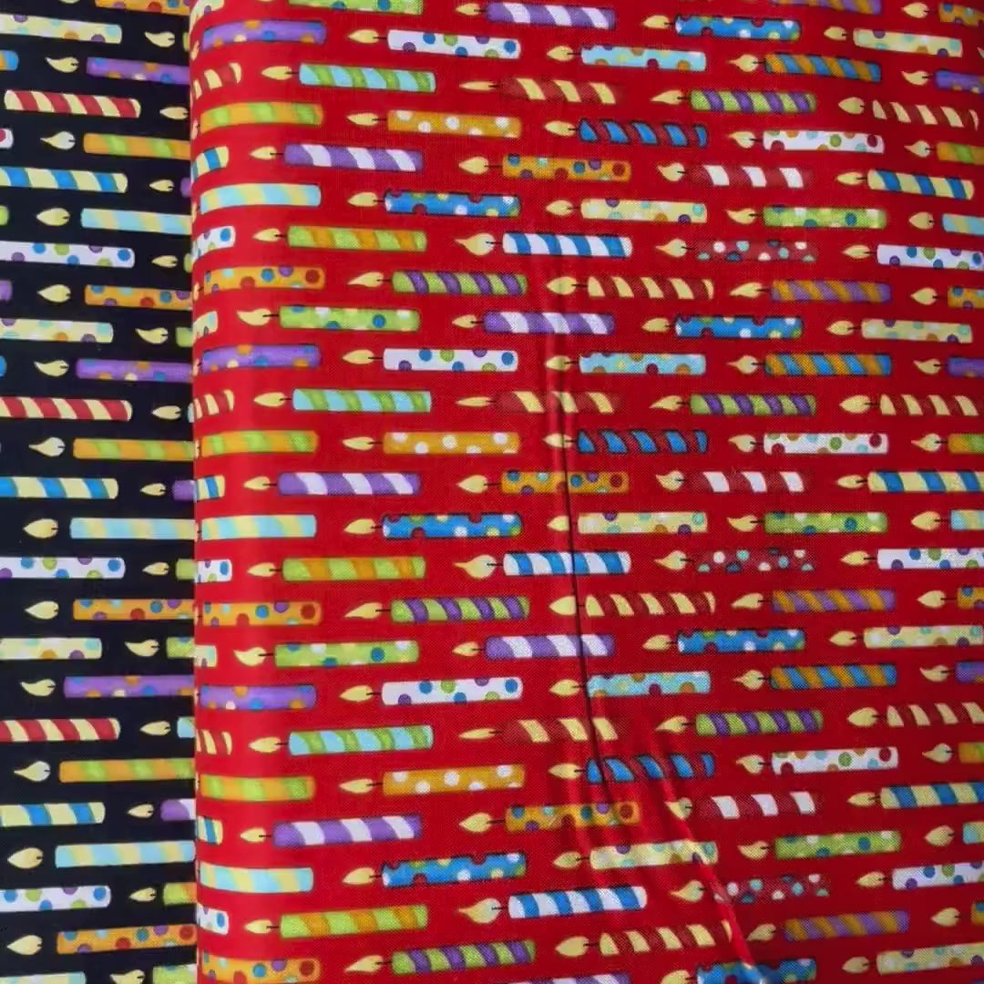 Cake fabric Birthday Cupcakes EOB Let's Celebrate Quilting Cotton Fabric Henry Glass Multi HG1068.11