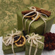 Sugar and Spice Olive Gold Gift Wrapping Paper – Festive Eco-Friendly Christmas Wrap