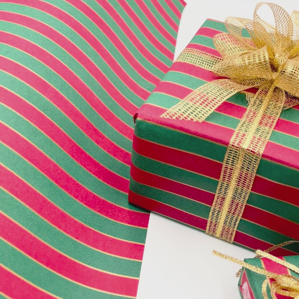 Nutcracker Stripe Gift Wrapping Paper – 80gsm, 60cm Wide | Festive Christmas Wrap