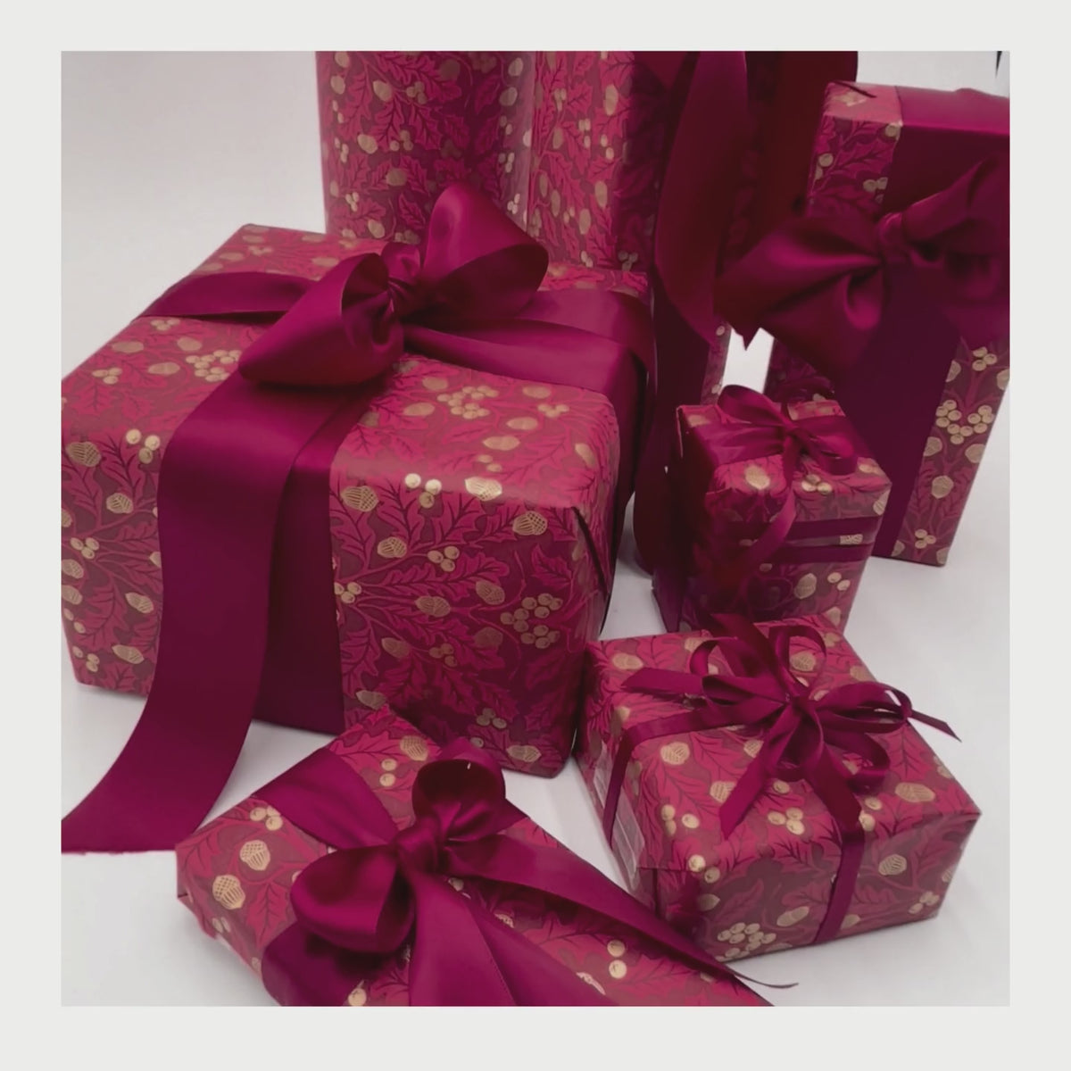 Video of the Forest Burgundy gift wrapping paper