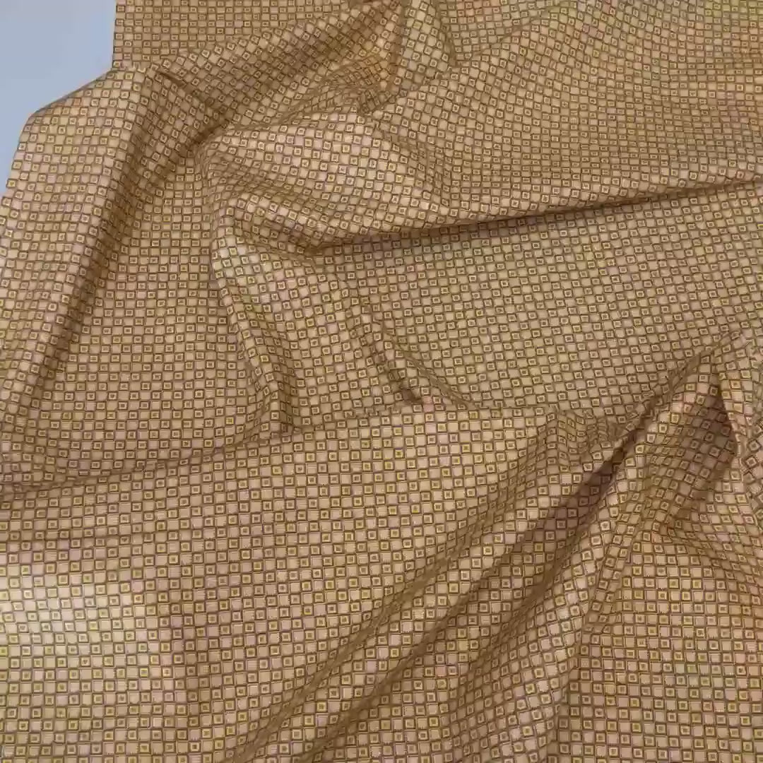Country Geometrics Tan Mustard Fabric Why by Leanne Anderson Quilting 100% Cotton fabric HG8216.66