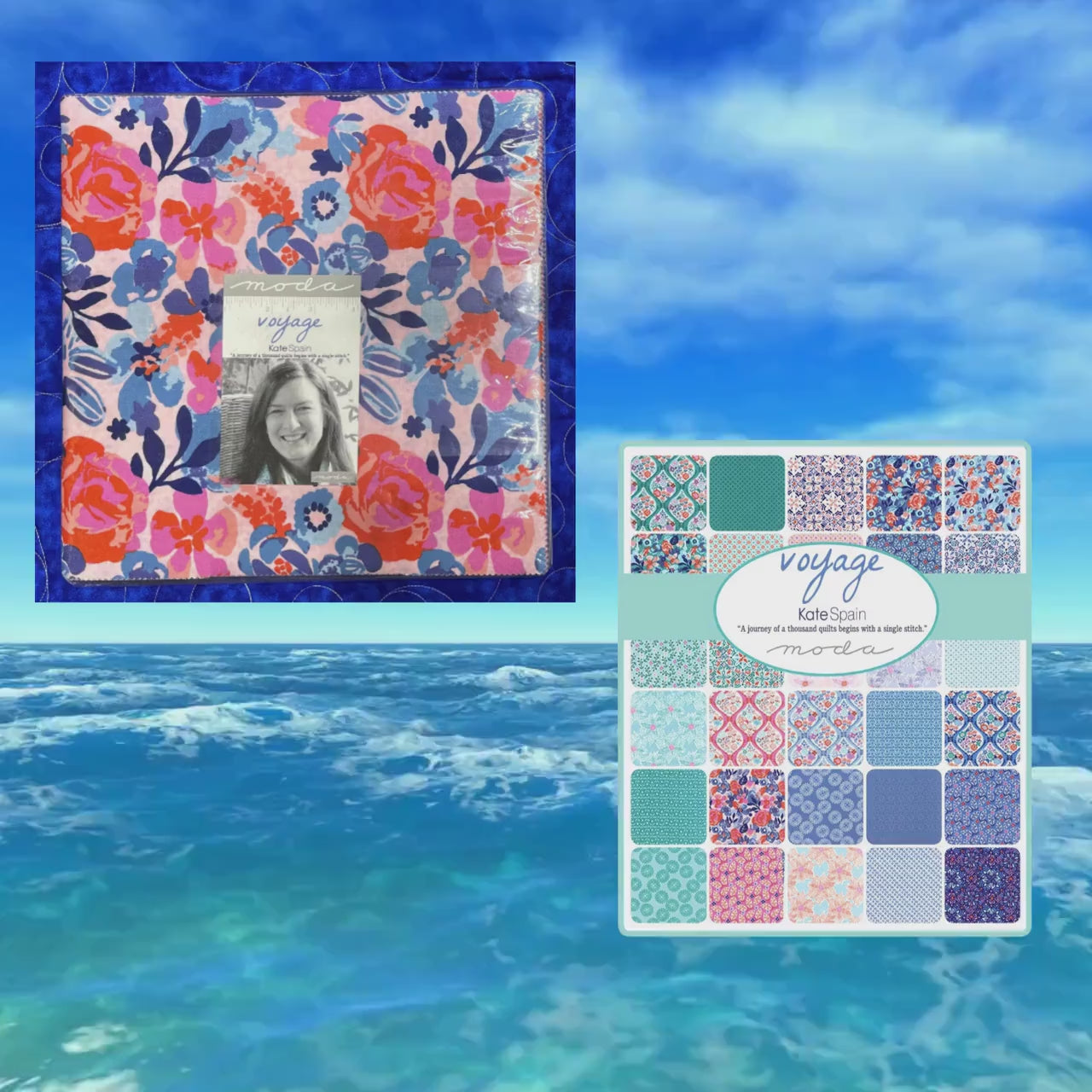 Voyage Layer cake, 42 piece Cotton Quilting fabric by Kate Spain, Moda Fabrics 27280LC