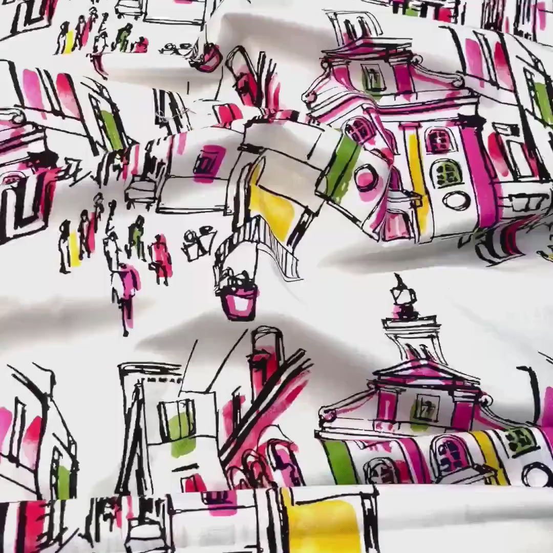 On the Town fabric Red Quilting 100%Cotton Michael Miller fabric CX-6901-Red