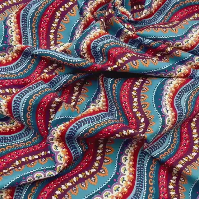 Gypsy Stripe fabric, Craft Cotton Quilters fabric, Michael Miller MM-CX7443.Spice