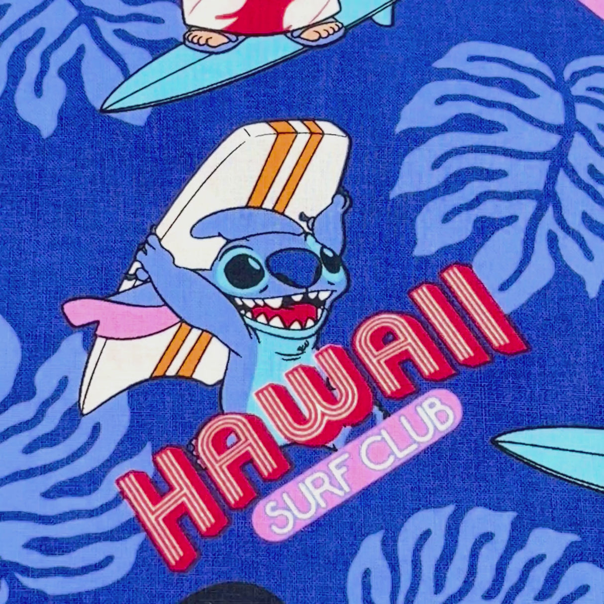Surf’s Up Lilo & Stitch Cotton Fabric – Rare & Out of Print – Springs Creative SC59298
