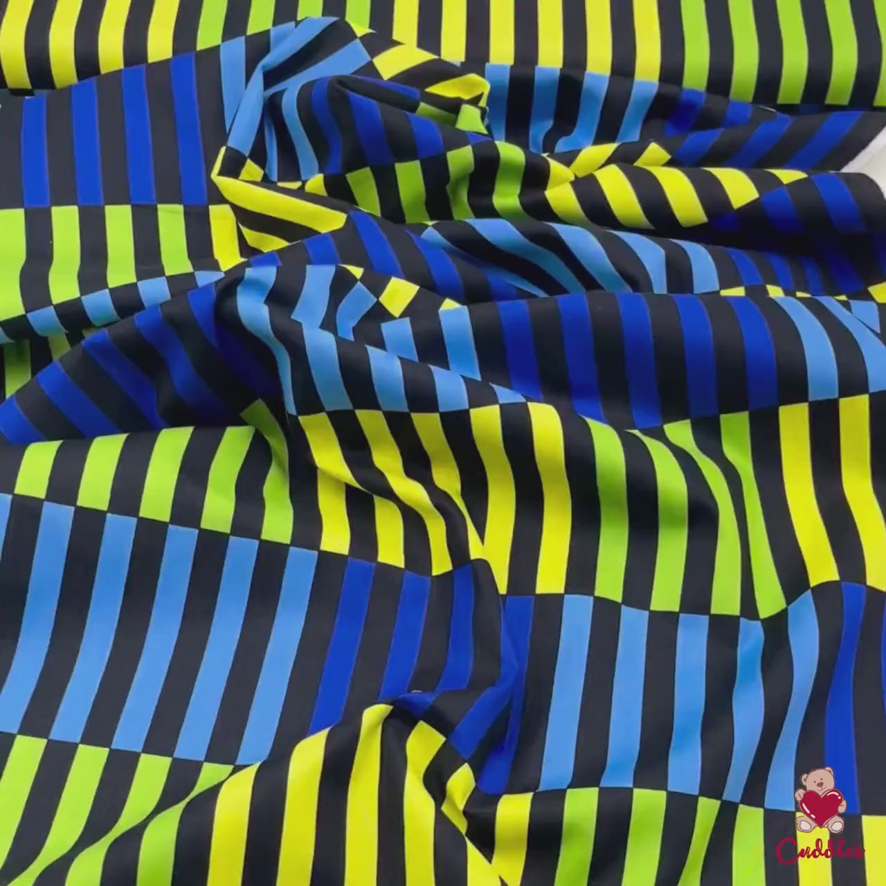 Color Bars Cotton Quilting Fabric, Jane Sassaman PWJS062-Navy