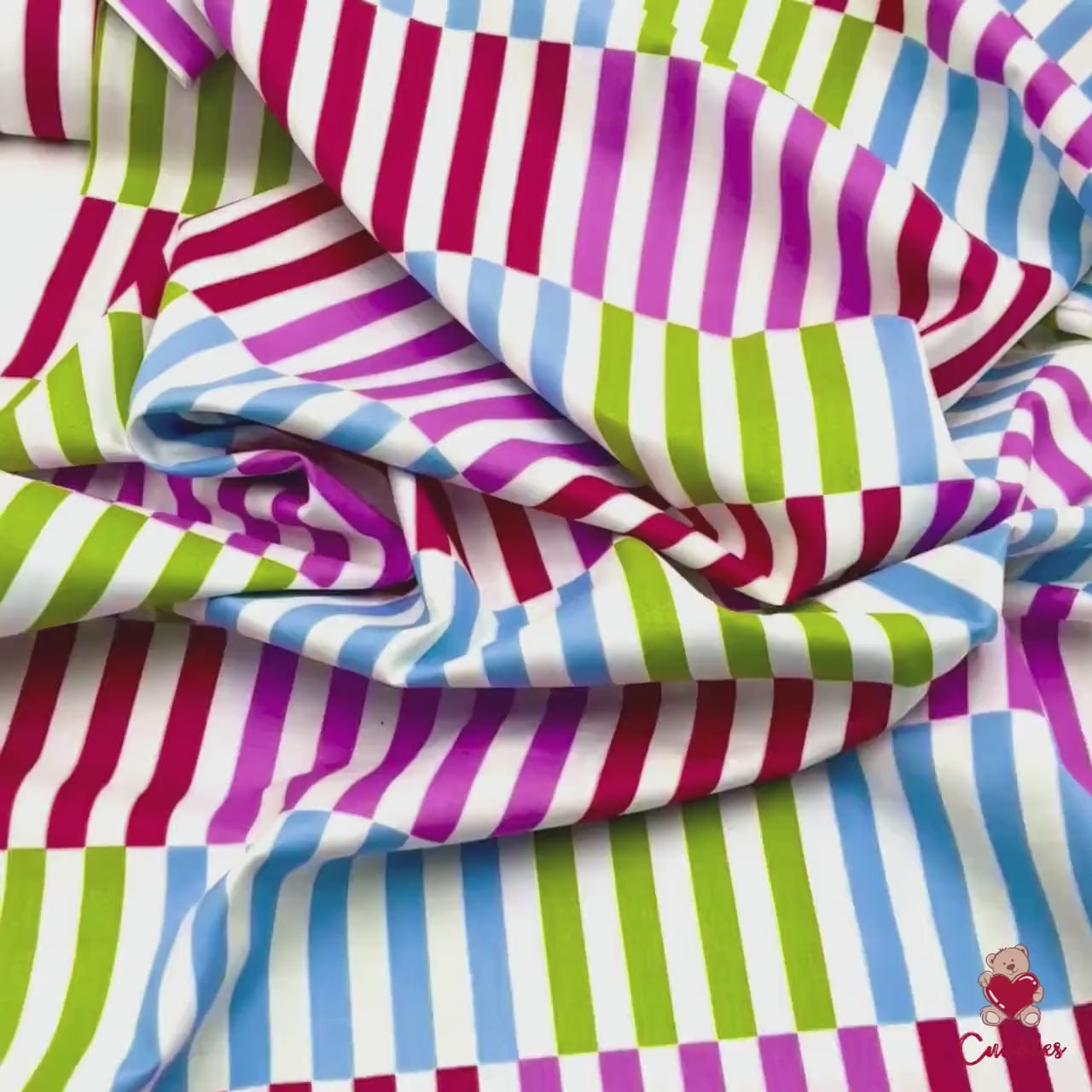 Color Bars Cotton Quilting Fabric, Jane Sassaman PWJS062-Fuchsia