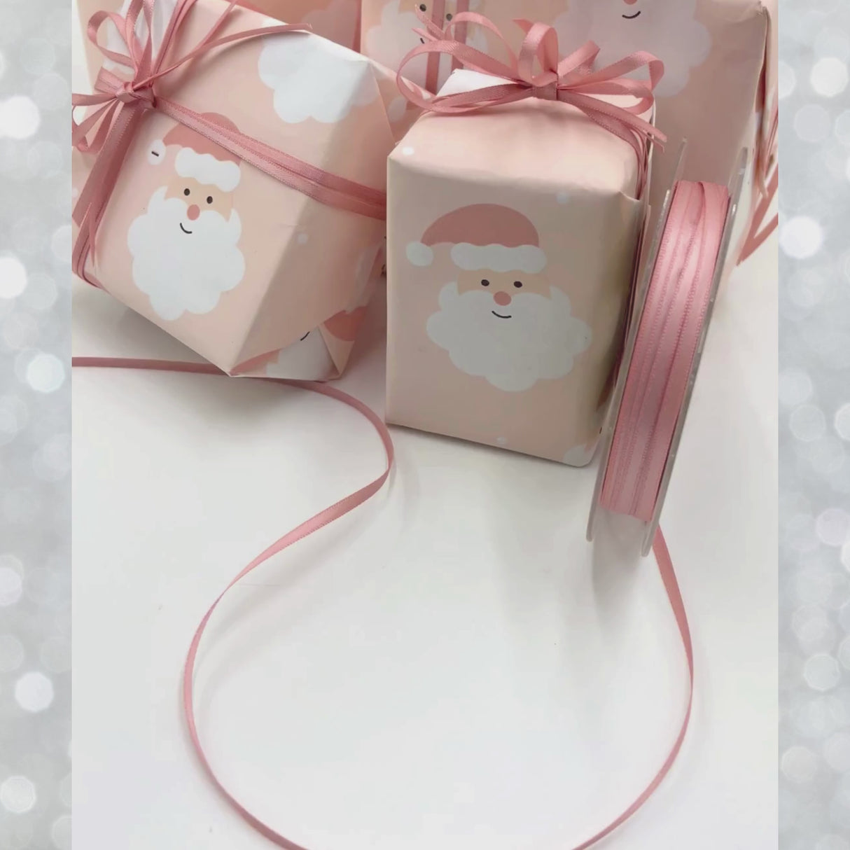 Santa Blush Gift Wrapping Paper – 80gsm, 60cm Wide