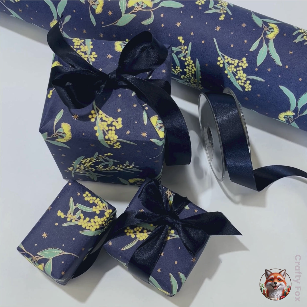 Wattle Floral Gift Wrapping Paper – 80gsm Eco-Friendly, 60cm Wide