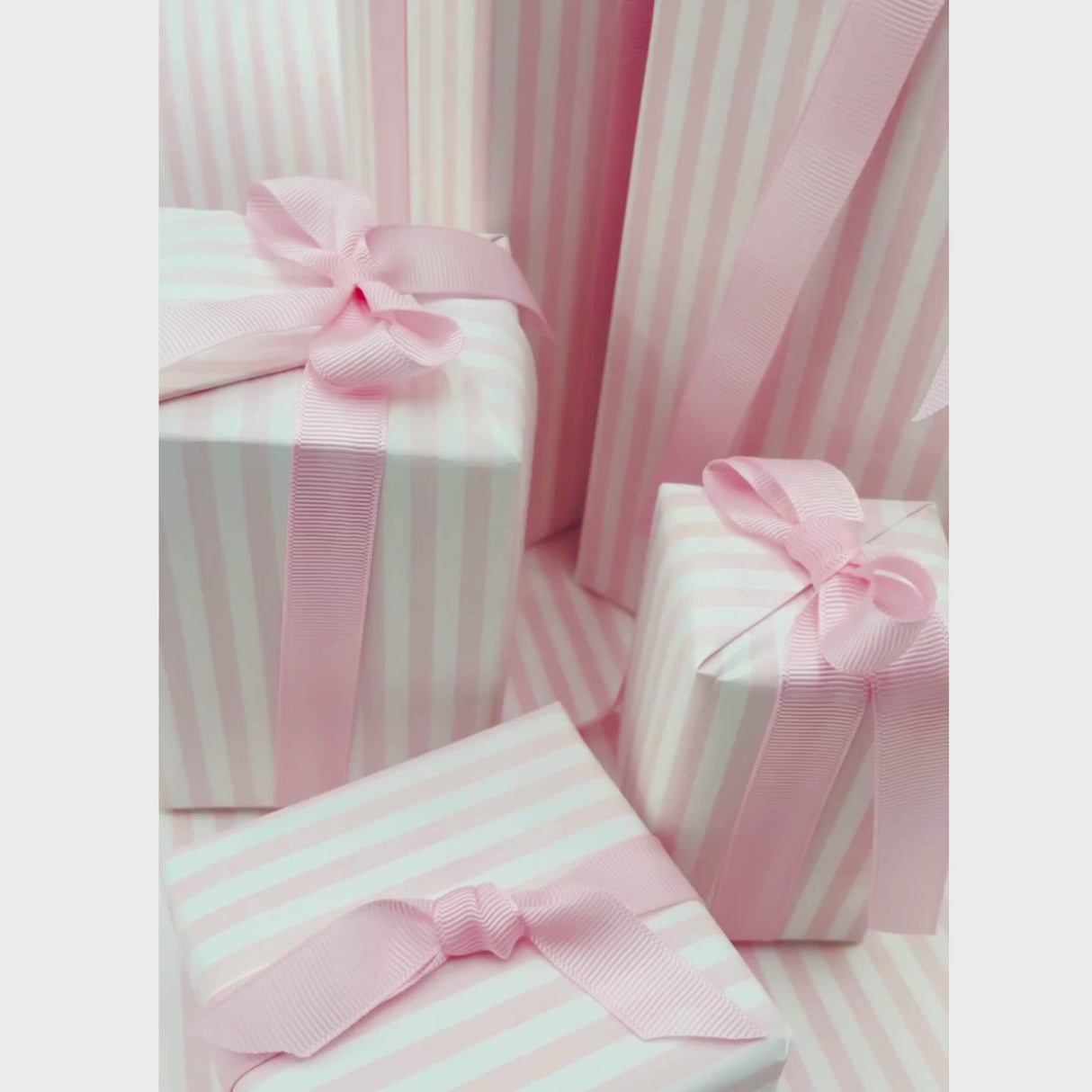 Pink Thin Stripe Gift Wrapping Paper – 80gsm, 60cm Wide