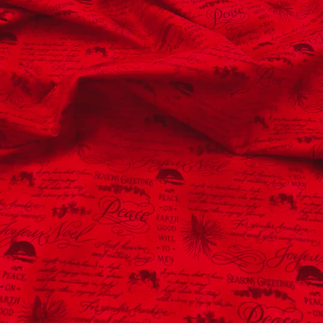 Christmas Elegance fabric Christmas Cotton Quilting Craft Red fabric Henry Glass HG9935-88